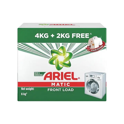 Ariel Matic Front Load Detergent Powder – 4Kg + 2Kg FREE