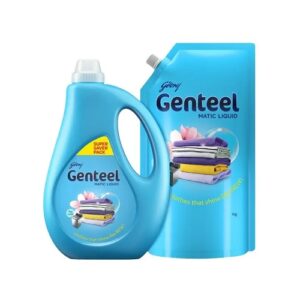 Godrej Genteel Top Load Matic Liquid Detergent 1Kg + 1Kg Refill Pouch